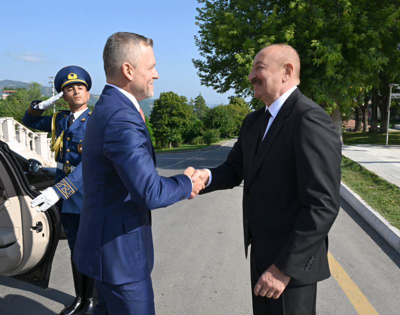Şuşada Slovakiya Prezidenti Peter Pelleqrininin rəsmi qarşılanma mərasimi keçirilib-FOTO+VIDEO