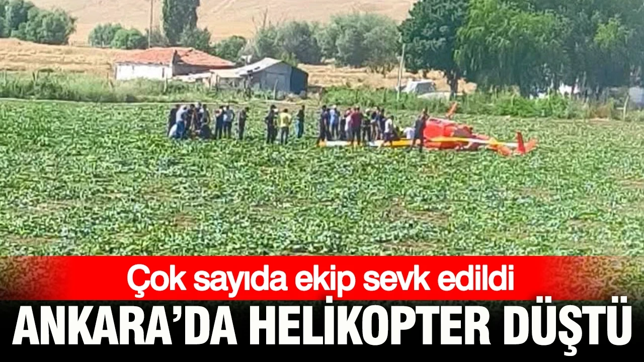 Ankarada təlim helikopteri qəzaya uğradı – İki nəfər yaralandı