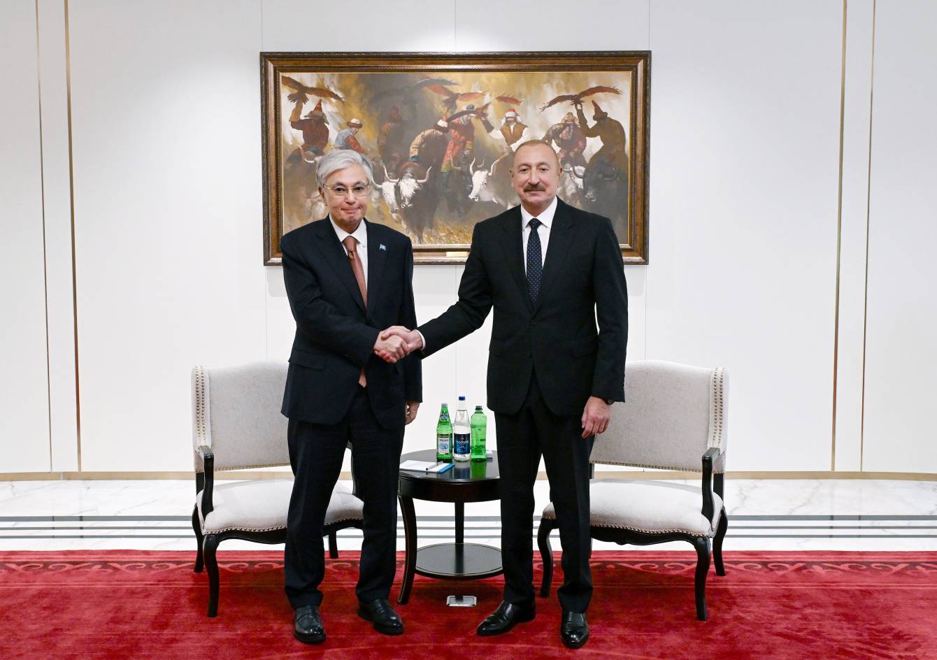 İlham Əliyev Bişkekdə Qazaxıstan Prezidenti ilə görüşüb-FOTO+Video