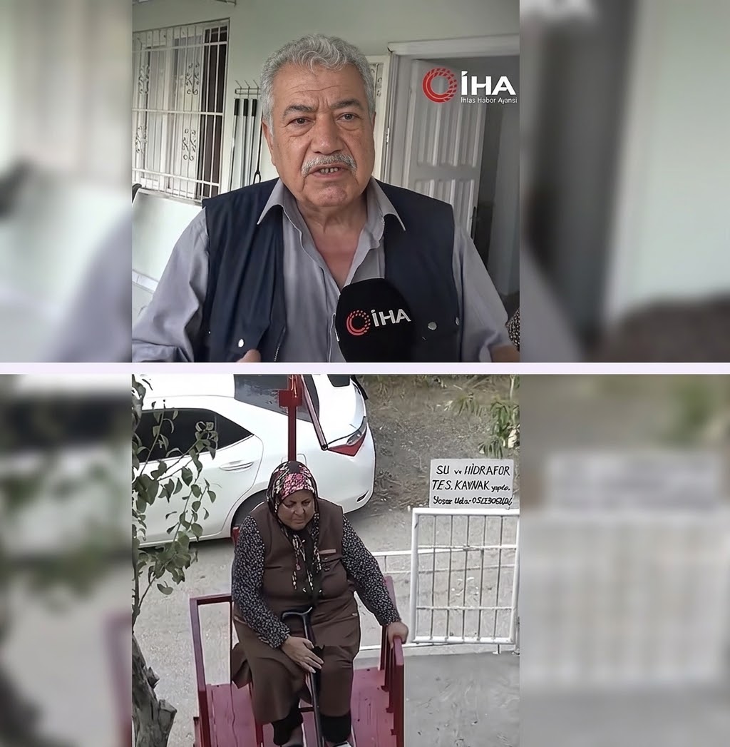 71 yaşlı kişi dializ xəstəsi həyat yoldaşı üçün öz əlləri ilə lift düzəltdi-Video