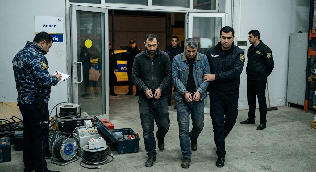 Şirkətdən elektrik avadanlıqları oğurlayan şəxslər saxlanıldı