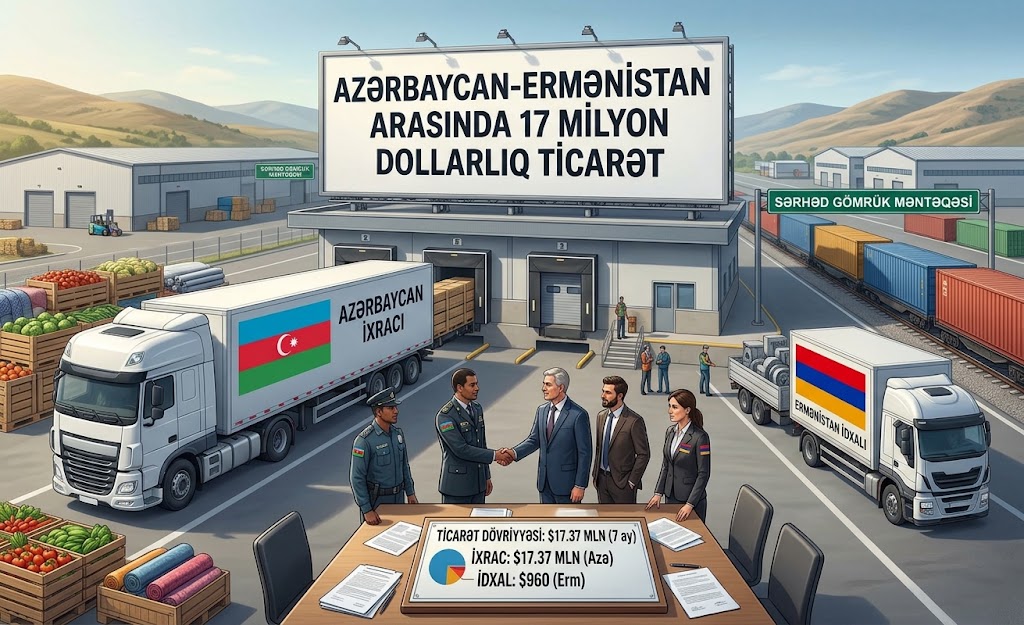 Azərbaycan-Ermənistan arasında 17 milyon dollarlıq ticarət