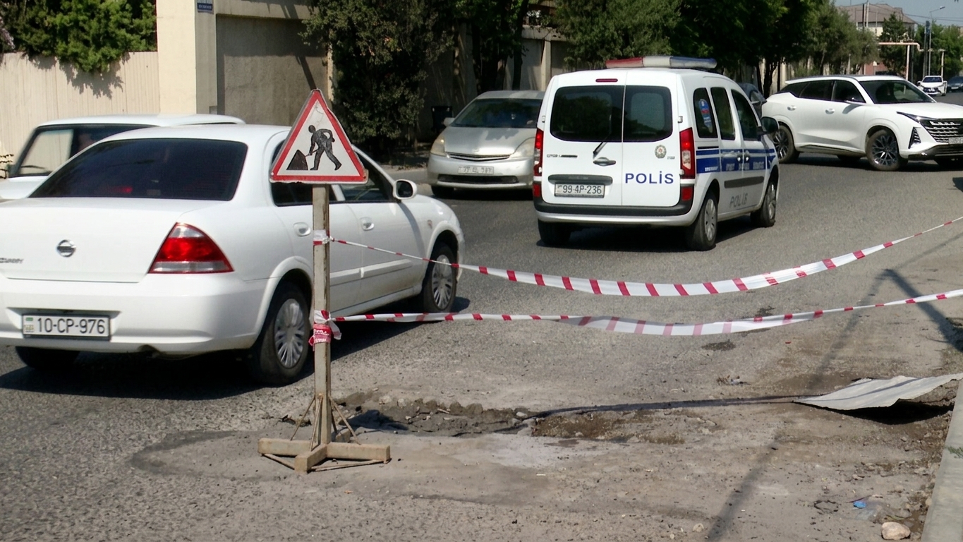 Keçən ay təmir olunan yol yenə çökdü – VİDEO