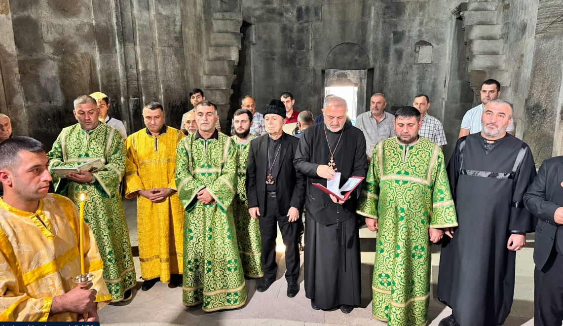Alban-Udi icmasının üzvləri Gəncəsər monastırında dini ayin icra ediblər-FOTO