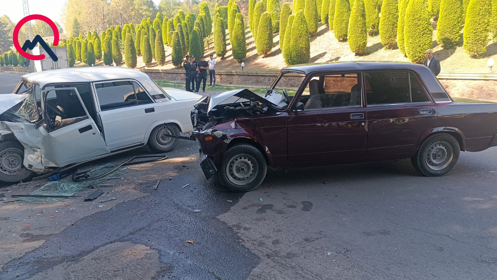 Tovuzda iki VAZ toqquşdu – sürücü yaralandı-FOTO